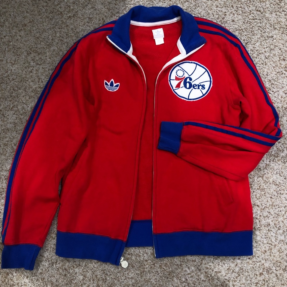 Adidas 76ers Philadelphia zippered sweatshirt